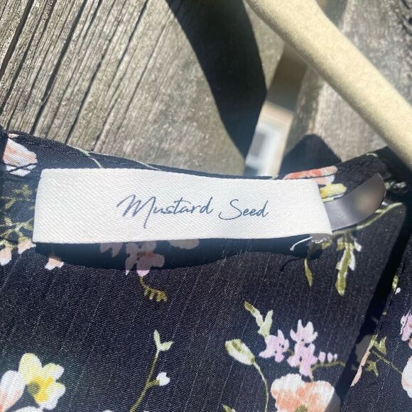 Mustard Seed Black Floral Mini Dress | S - Picture 2 of 5